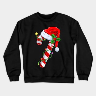 Candy Cane Crew Santa Christmas Crewneck Sweatshirt